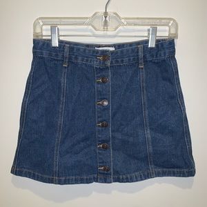 Front Button Down Jean skirt